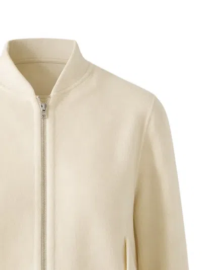 Patrick Assaraf Zip Pockets Bomber Jacket In Neutral