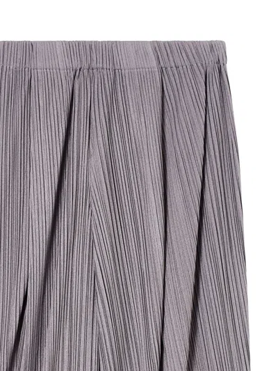Giorgio Armani Pleated T-shirt Trousers With Elastic Waistband For Women In Gray