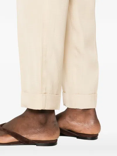 P.a.r.o.s.h Buttoned Trousers In Neutral