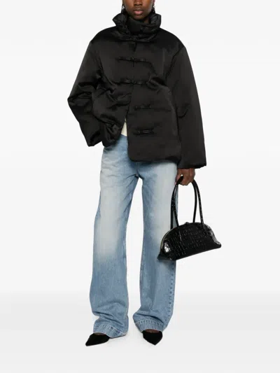 Rohe Satin-effect Puffer Jacket In Black