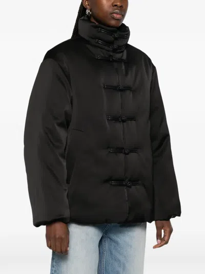 Rohe Satin-effect Puffer Jacket In Black