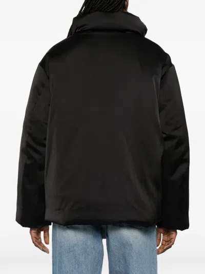 Rohe Satin-effect Puffer Jacket In Black