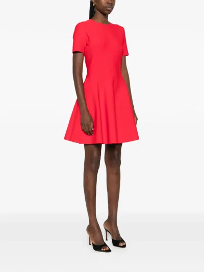 Alexander Mcqueen Mcqueen Short-sleeve Mini Dress In Red