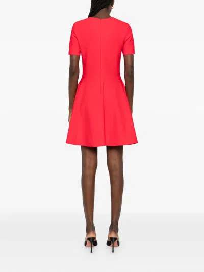 Alexander Mcqueen Mcqueen Short-sleeve Mini Dress In Red