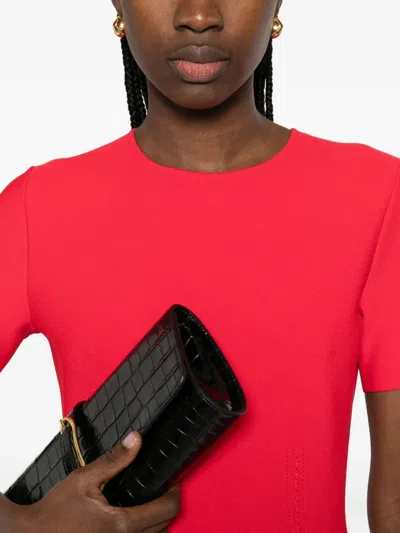 Alexander Mcqueen Mcqueen Short-sleeve Mini Dress In Red
