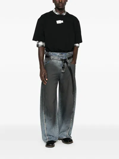 Feng Chen Wang Gradient-effect Denim Jeans In Blue