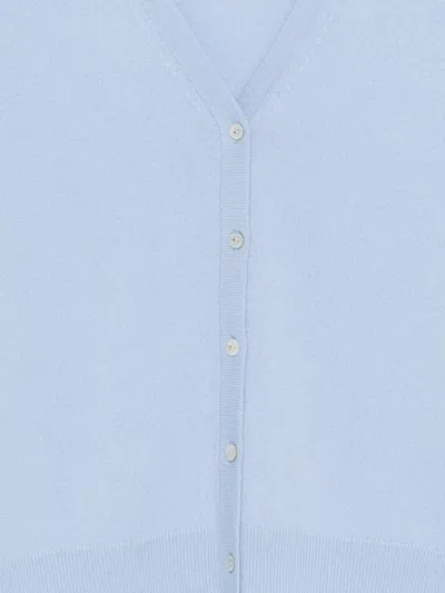 Philo-sofie V-neck Button-front Cardigan In Blue