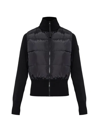 Canada Goose Short Quilted Down Jacket Long Sleeves In Black
