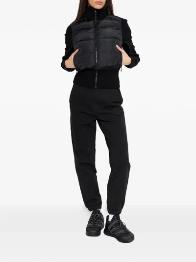 Canada Goose Short Quilted Down Jacket Long Sleeves In Black