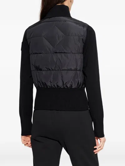 Canada Goose Short Quilted Down Jacket Long Sleeves In Black