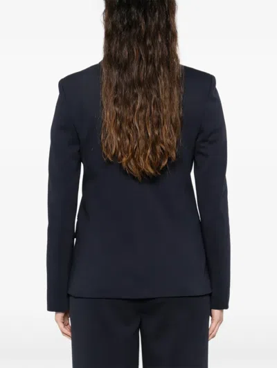 Weekend Max Mara Natural Stretch Wool Blazer In Blue
