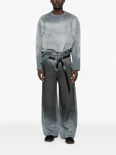 Feng Chen Wang Long-sleeve T-shirt In Gray