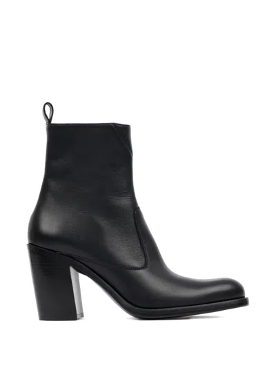 Chloé Chloe Phoenix 90 Leather Ankle Boots In Black
