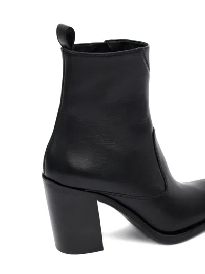 Chloé Chloe Phoenix 90 Leather Ankle Boots In Black