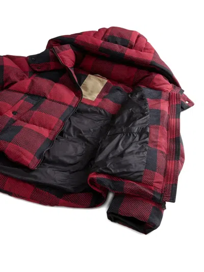 Woolrich Check-pattern Padded Jacket In Red