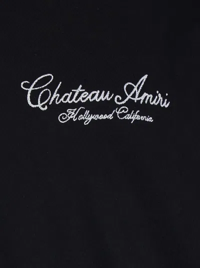 Amiri Graphic Print Crew Neck Relaxed Fit T-shirt In Black