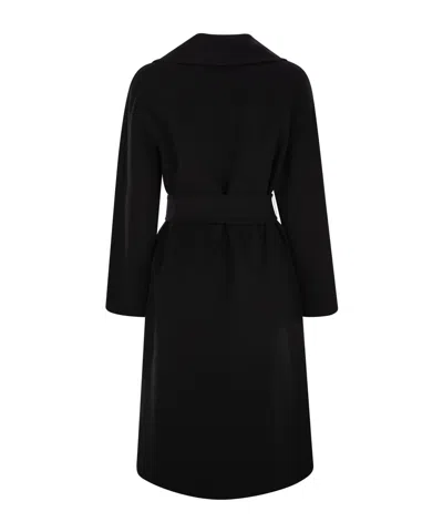 Max Mara Studio Cles Belted Coat In Black