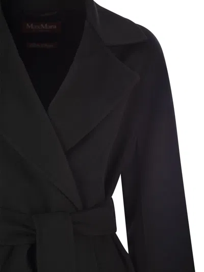 Max Mara Studio Cles Belted Coat In Black