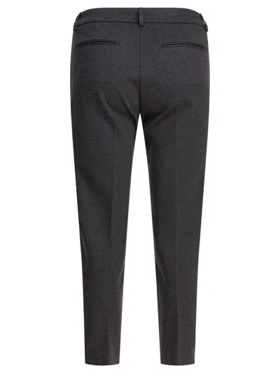 Semper Grey Elastane Trousers In Gray