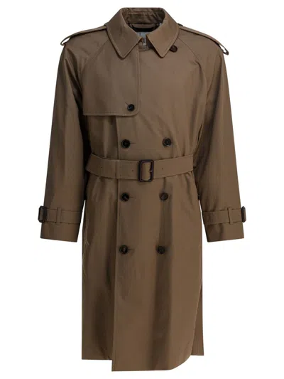 Burberry Highbury Organic Cotton Belted Trench Coat In Brown