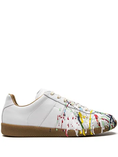 Maison Margiela Replica Paint Splatter-effect Low-top Sneakers In White