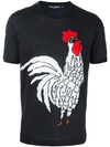 DOLCE & GABBANA rooster print T-shirt,MACHINEWASH