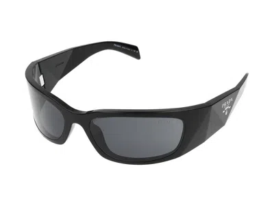 Prada Rectangular Frame Sunglasses In Black