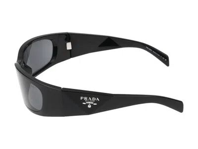 Prada Rectangular Frame Sunglasses In Black