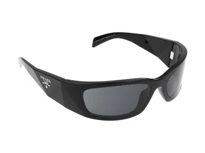 Prada Rectangular Frame Sunglasses In Black