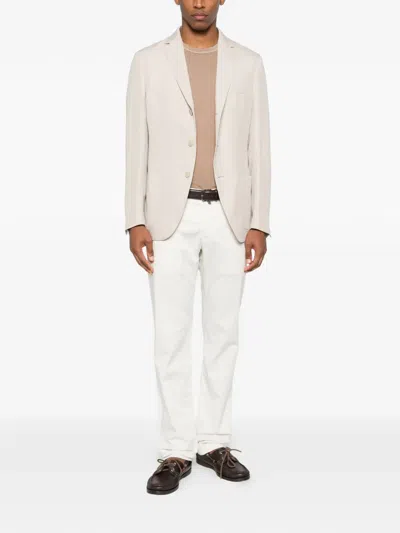 Eleventy Single-breasted Blazer In Neutral
