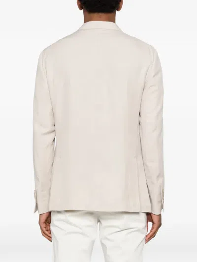 Eleventy Single-breasted Blazer In Neutral