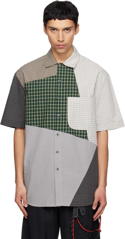 Song For The Mute Pachecked-pattern Shirt In Multi