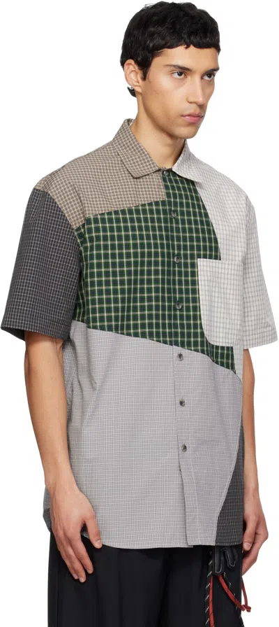 Song For The Mute Pachecked-pattern Shirt In Multi