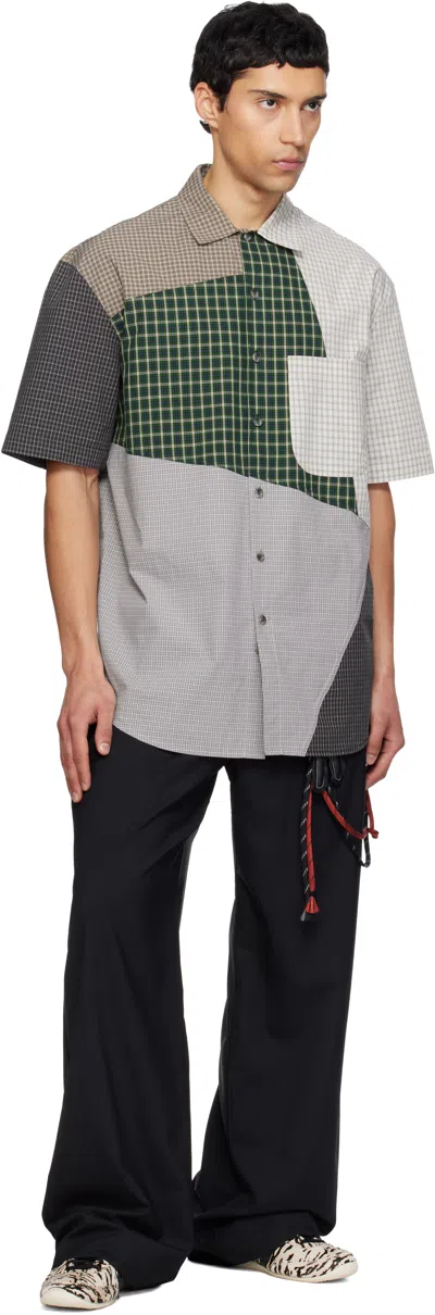 Song For The Mute Pachecked-pattern Shirt In Multi