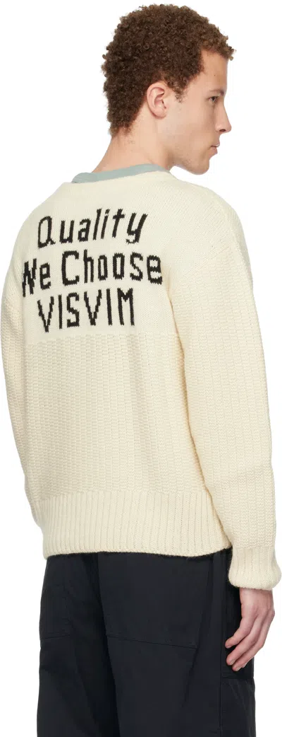Visvim Off-white Knit Sweater In Brown