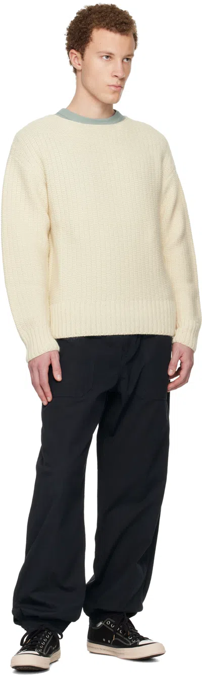 Visvim Off-white Knit Sweater In Brown