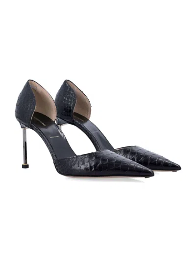 Tom Ford Printed Python Leather Pumps In Multi