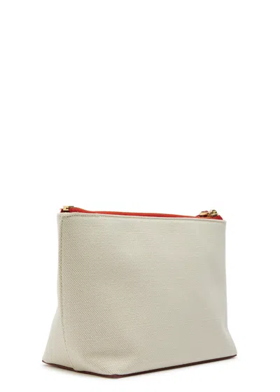 Givenchy Womens Beige Red Brand-print Cotton-blend Pouch In Red