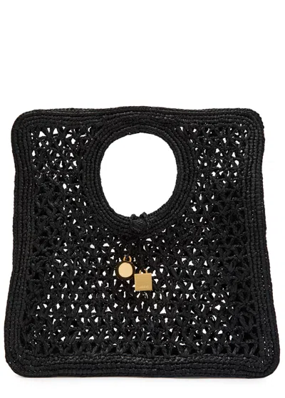 Jacquemus Celine Chestnut Brown Calf Leather Classique Triomphe Bag In Black