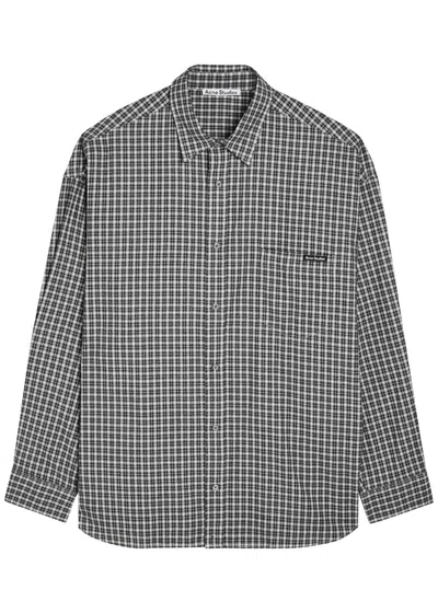 Acne Studios Checked Button-up Shirt In Black