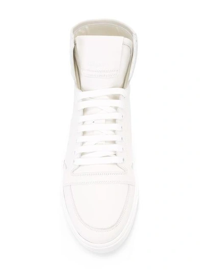 Shop Versace Medusa Hi-top Sneakers In White