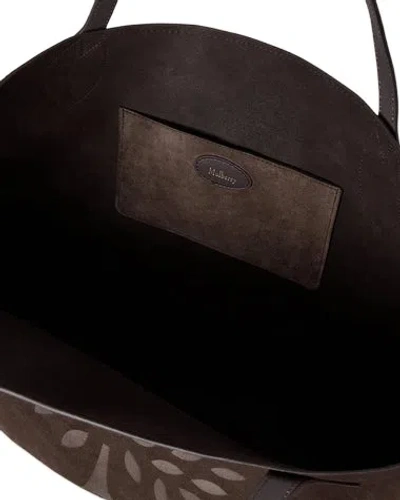 Mulberry Oversized Tree Pattern Shoulder Bag In Black