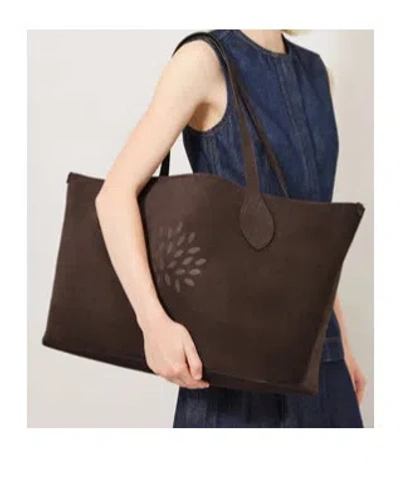 Mulberry Oversized Tree Pattern Shoulder Bag In Black