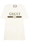 Gucci White Floral Patch Logo T-shirt