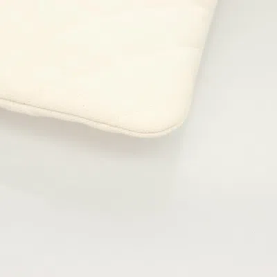 Pre-owned Chanel Coco Cuba Pouch Printed Quilted Canvas White Canvas Bag ()