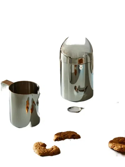 Alessi Square Handle Creamer In Silver