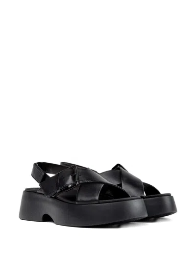 Camper Tasha X-strap Platform Sandal In Black