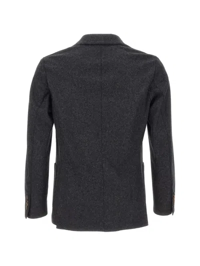 Eleventy Double-breasted Blazer In Black