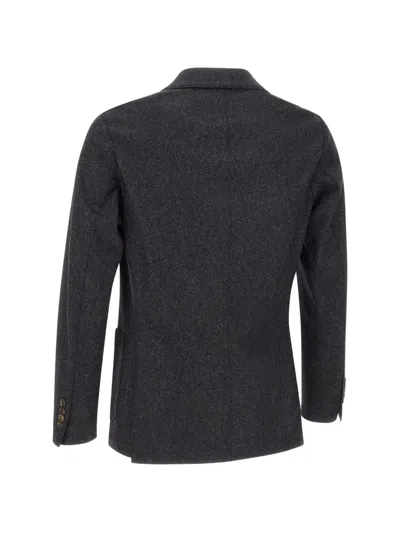 Eleventy Double-breasted Blazer In Black