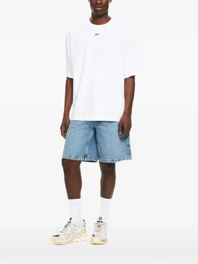 Off-white Graphic Print Crew Neck Short Sleeve T-shirt In White